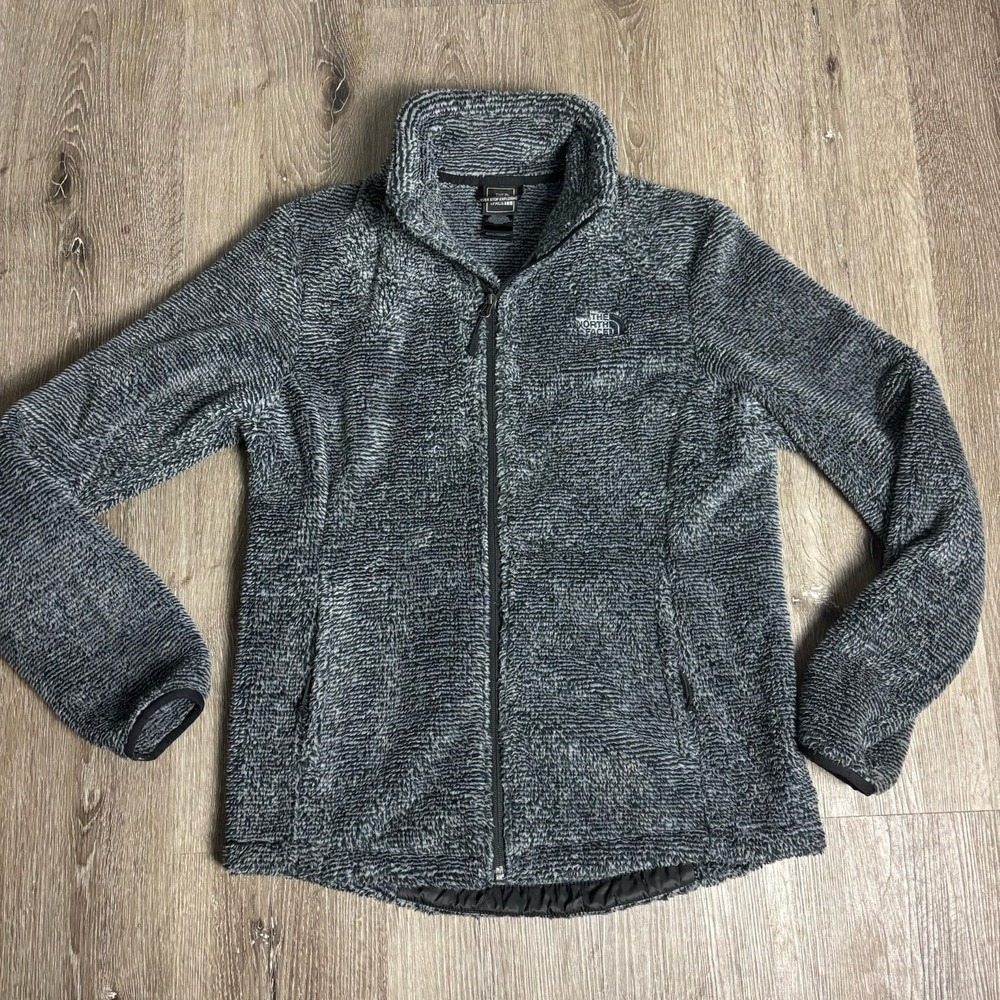 The North Face Osito II Womens M Full Zip Plush Fleece NF00C782 Jacket Gray